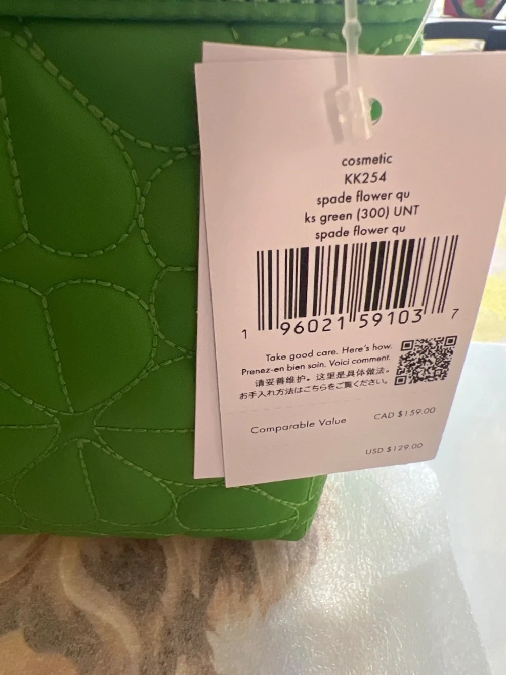 Kate Spade Flower Quilted Cosmetic Pouch